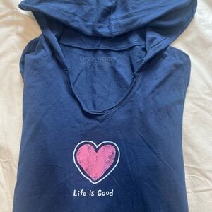 Life Is Good Blue Casual Top